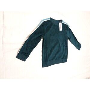 Kids Cat and Jack Striped Sleeve Sweatshirt (Size S / 6-7) "TEAL GREEN" ~ NEW!!!